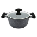 Prestige Essentials Granite 12 Piece Non-Stick Cast Aluminium Cookware sets | Induction Compatible Pots and Pans Set | Black - PR80965