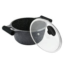 Prestige Essentials Granite 12 Piece Non-Stick Cast Aluminium Cookware sets | Induction Compatible Pots and Pans Set | Black - PR80965