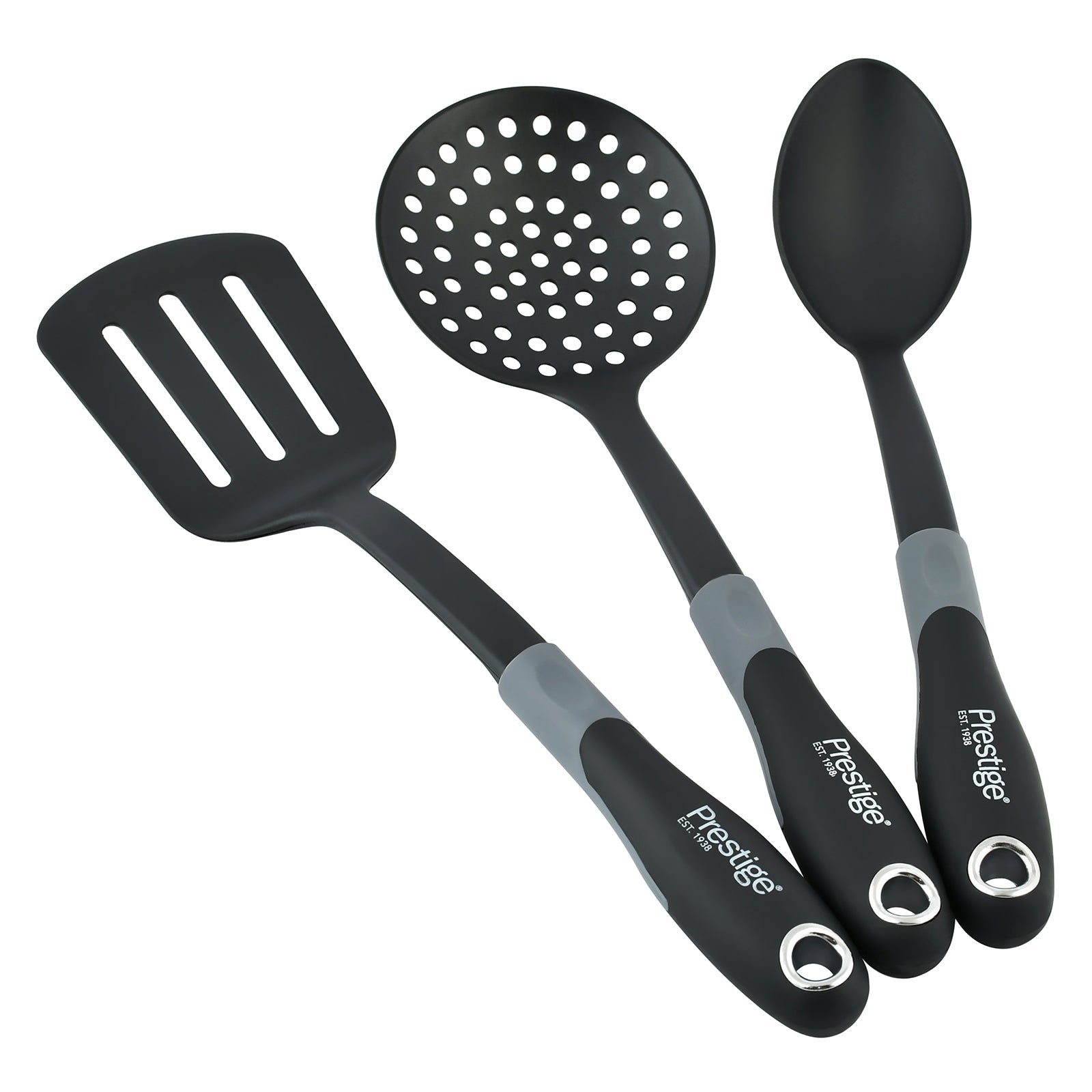 Prestige Essentials Granite 12 Piece Non-Stick Cast Aluminium Cookware sets | Induction Compatible Pots and Pans Set | Black - PR80965