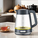 CARRERA Glass Kettle CRR649– 2200W Electric Kettle with 1.7L Heat-Resistant Glass Jug, STRIX Controller & Boil-Dry Protection
