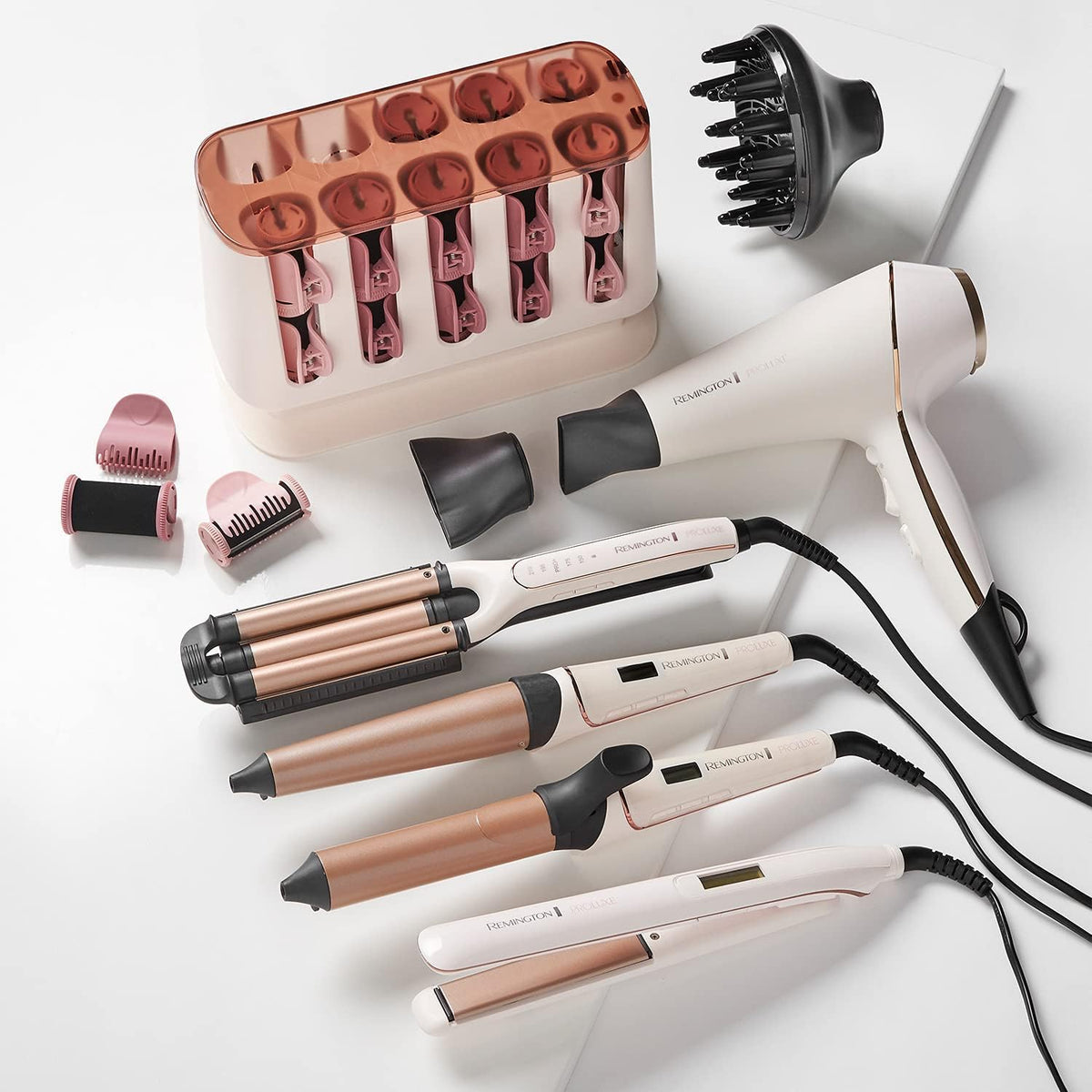 Remington PROluxe Hair Straightener | 230°C OPTIheat Technology for Long-Lasting Salon Results with Smooth Glide Plates – S9100