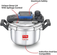 Prestige Svachh FLIP-ON SS Pressure Cooker 22 cm-5 L with Glass Lid | MPF20157