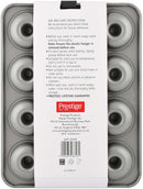 Prestige Mini Donut Pan | Non-Stick Baking Pan with 12 Cup | Donut Baking Tray | Grey - PR218616