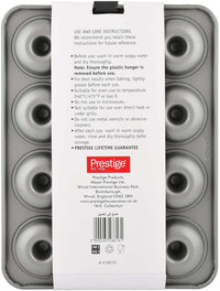 Prestige Mini Donut Pan | Non-Stick Baking Pan with 12 Cup | Donut Baking Tray | Grey - PR218616