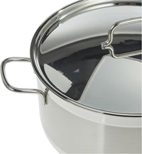 Korkmaz Alfa Grande 14 Pieces Stainless Steel Cookware Set | Stainless Steel Induction Compatible Tri-Ply Bottom Pots and Pans Set | Silver - KA1089