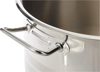 Korkmaz Mega Stainless Steel Low Casserole with Lid 28x11 cm / 6.5 L  | Silver - KA1941