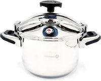 Korkmaz Pressa Stainless Steel Pressure Cooker 5L | Aluminium Capsul Base Turkish Pressure Cooker with Heavy Lid | Induction Compatible Tri-Ply Bottom Cooker | KA773-03