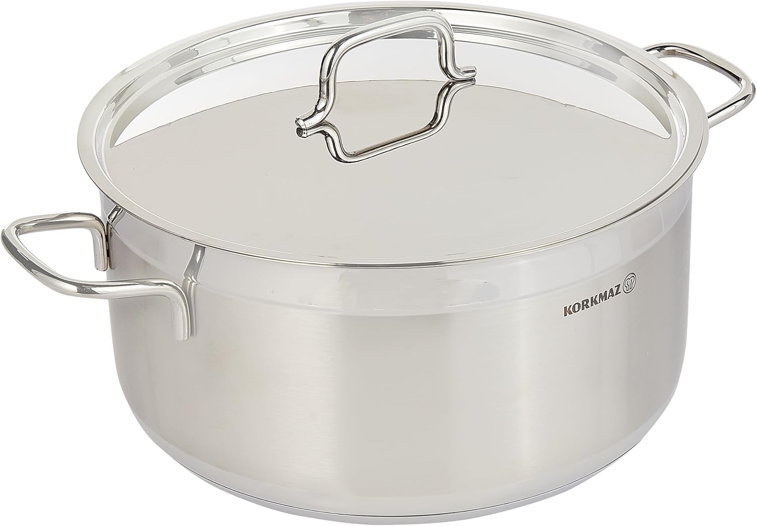 Korkmaz Alfa Plus 11 Pieces Stainless Steel Cookware Set | Induction Compatible Tri-Ply Bottom Pots and Pans Set | Silver - KA1610