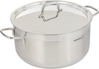 Korkmaz Alfa Plus 11 Pieces Stainless Steel Cookware Set | Induction Compatible Tri-Ply Bottom Pots and Pans Set | Silver - KA1610