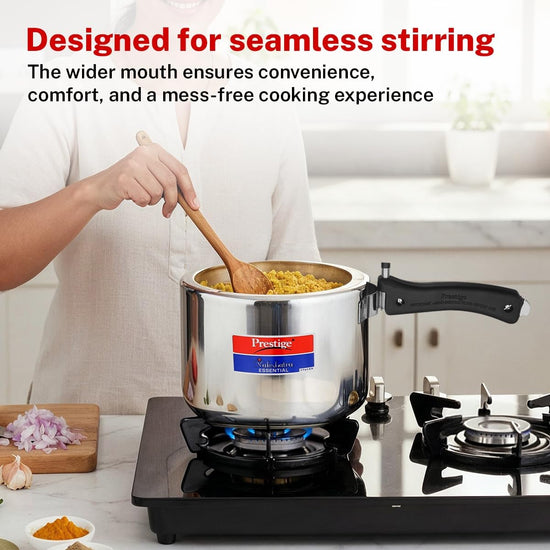 Prestige 3L Essential Svachh Pressure Cooker with Spillage Control Lid | Triply Induction Bottom | MPN20537