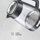CARRERA Glass Kettle CRR649– 2200W Electric Kettle with 1.7L Heat-Resistant Glass Jug, STRIX Controller & Boil-Dry Protection