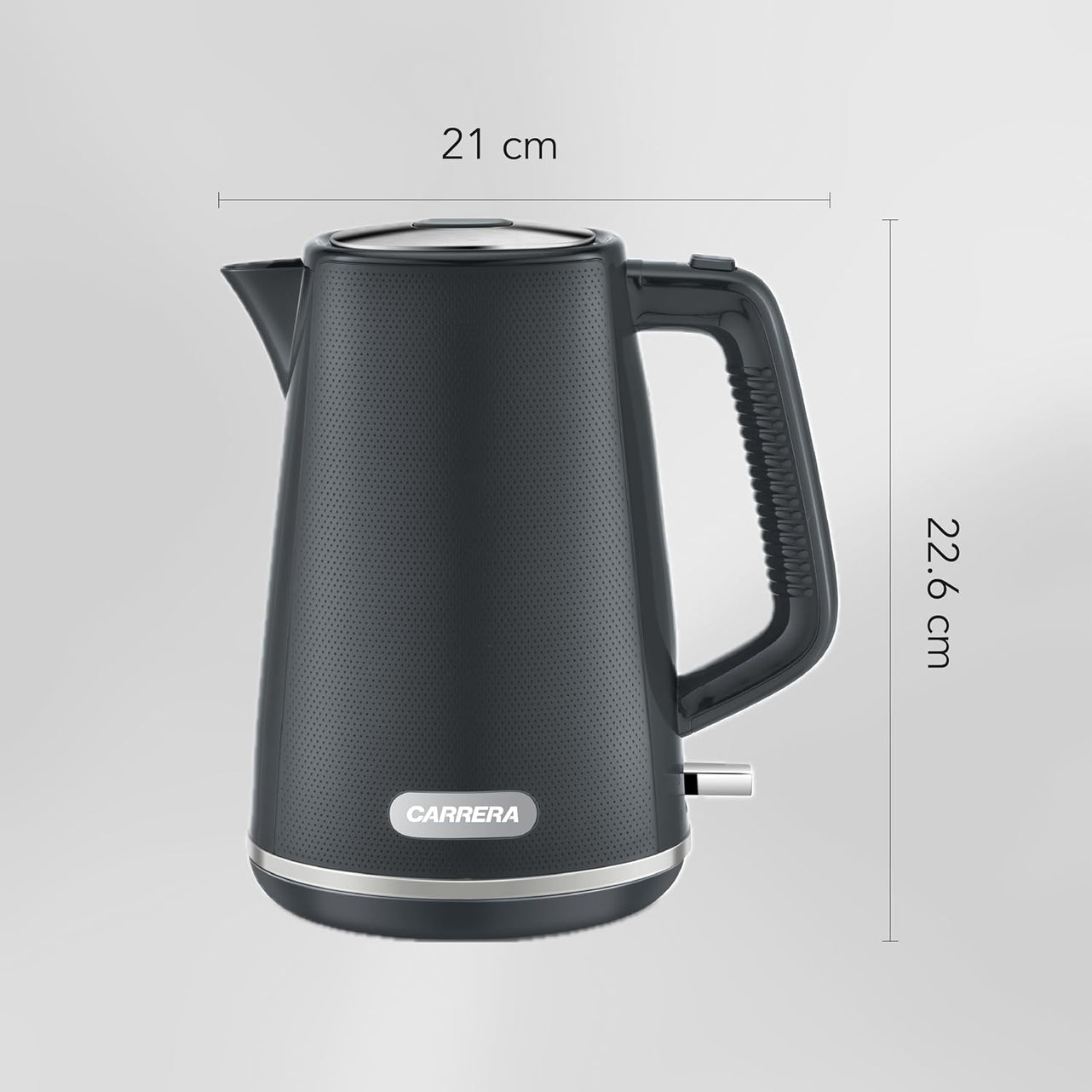 CARRERA Kettle CRR 549 – 2200W Electric Kettle with 1.7L Capacity, STRIX Controller, Boil-Dry Protection & 360° Swivel Base