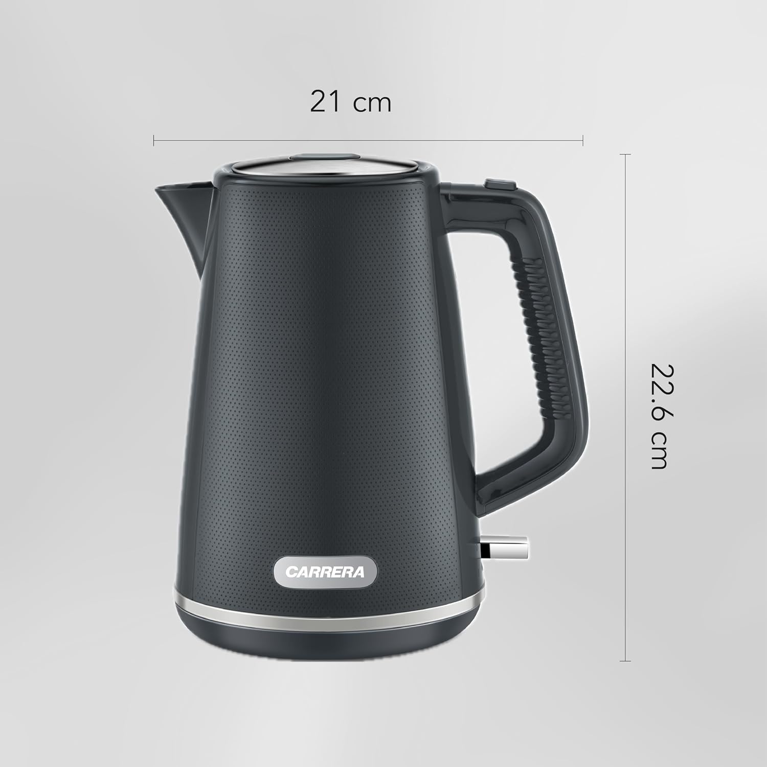 CARRERA Kettle CRR 549 – 2200W Electric Kettle with 1.7L Capacity, STRIX Controller, Boil-Dry Protection & 360° Swivel Base