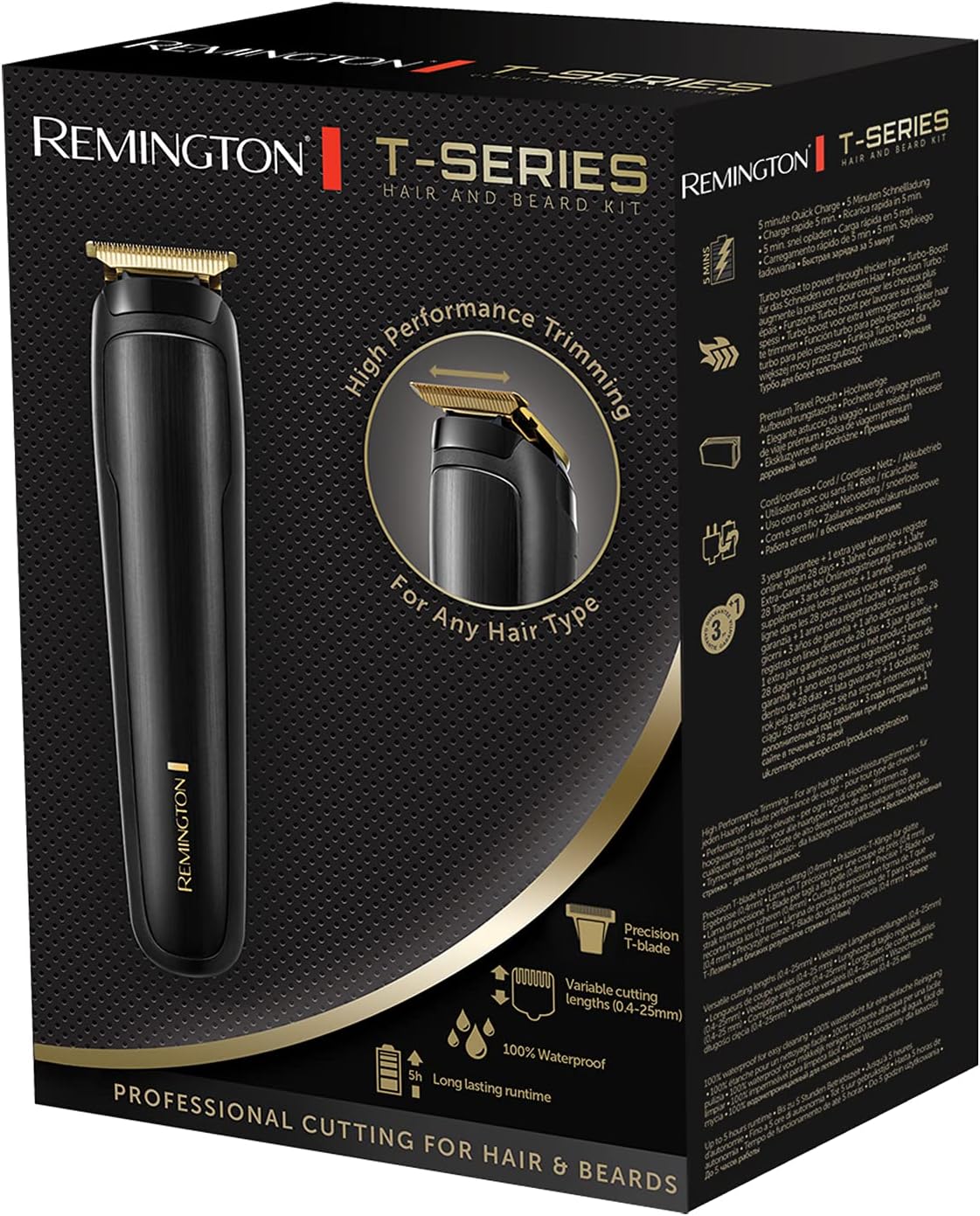 Remington T-Series Hair & Beard Kit | Multi-Grooming Tool with Precision Blades for Professional Results – MB7050