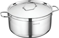 Korkmaz Alfa Plus Couscous 10 Pcs Stainless Steel Cookware Set | Induction Compatible Tri-Ply Bottom Pots and Pans Set | Silver - KA1998