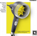 CARRERA AC Hair Dryer № 631, 2400 Watts Profesional, Ultra slim styling nozzle, Diffuser, Hot and Cold Air, 2 Speed 3 Temperature Settings with Cool Shot For both Men and Women