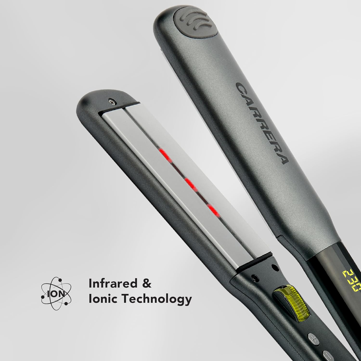 CARRERA CRR634 Infrared Ionic Hair Straightener – Professional Ceramic Flat Iron with Adjustable Temperature, Frizz-Free Styling, Auto Shut-Off & Overheat Protection, Lock Function