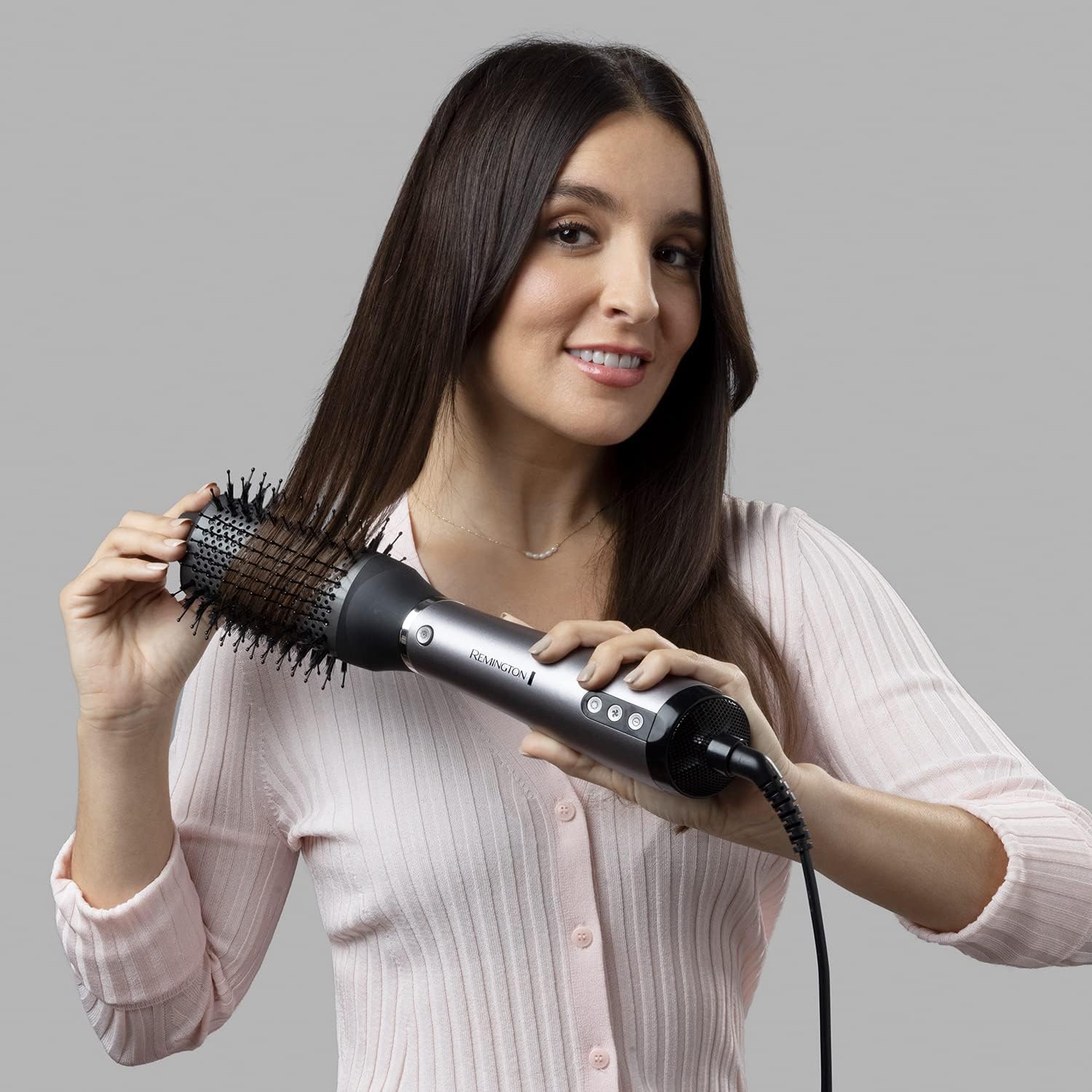 Remington PROluxe You Adaptive Air Styler | Intelligent Heat Control with Oval & Round Brushes for Personalized Styling – AS9880