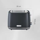 CARRERA Toaster CRR563 – 2-Slice Toaster with 7 Browning Settings, Wide Slots, Reheat & Defrost Function, and Automatic Shut-Off
