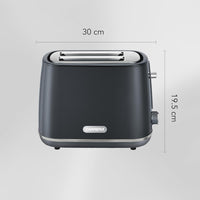 CARRERA Toaster CRR563 – 2-Slice Toaster with 7 Browning Settings, Wide Slots, Reheat & Defrost Function, and Automatic Shut-Off