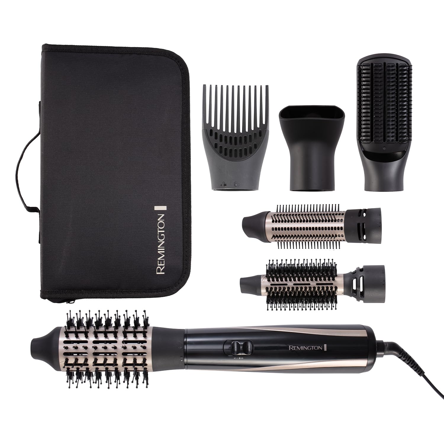 Remington Blow Dry & Style Caring Airstyler | 1200W Hot Air Styler with 3 Attachments for Smooth & Voluminous Results – REAS7700