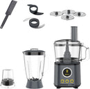 CARRERA Digital Food Processor № 568 – 1000W High-Performance Food Processor with Digital Knob, LED Display & Multi-Function Accessories
