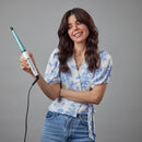 Remington Shine Therapy Curling Wand | Advanced Ceramic Coating Infused with Moroccan Argan Oil for Smooth, Shiny Curls – CI53W (White)