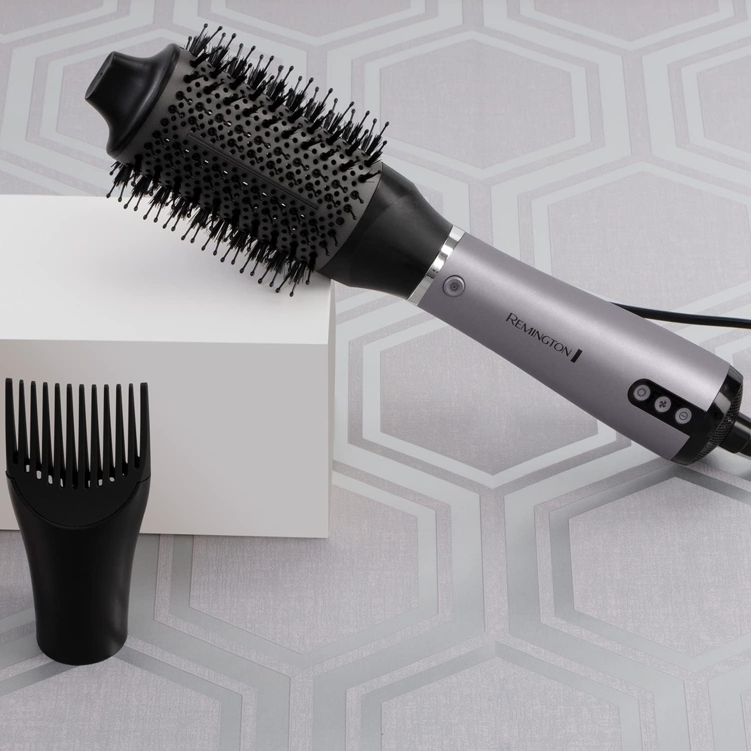 Remington PROluxe You Adaptive Air Styler | Intelligent Heat Control with Oval & Round Brushes for Personalized Styling – AS9880