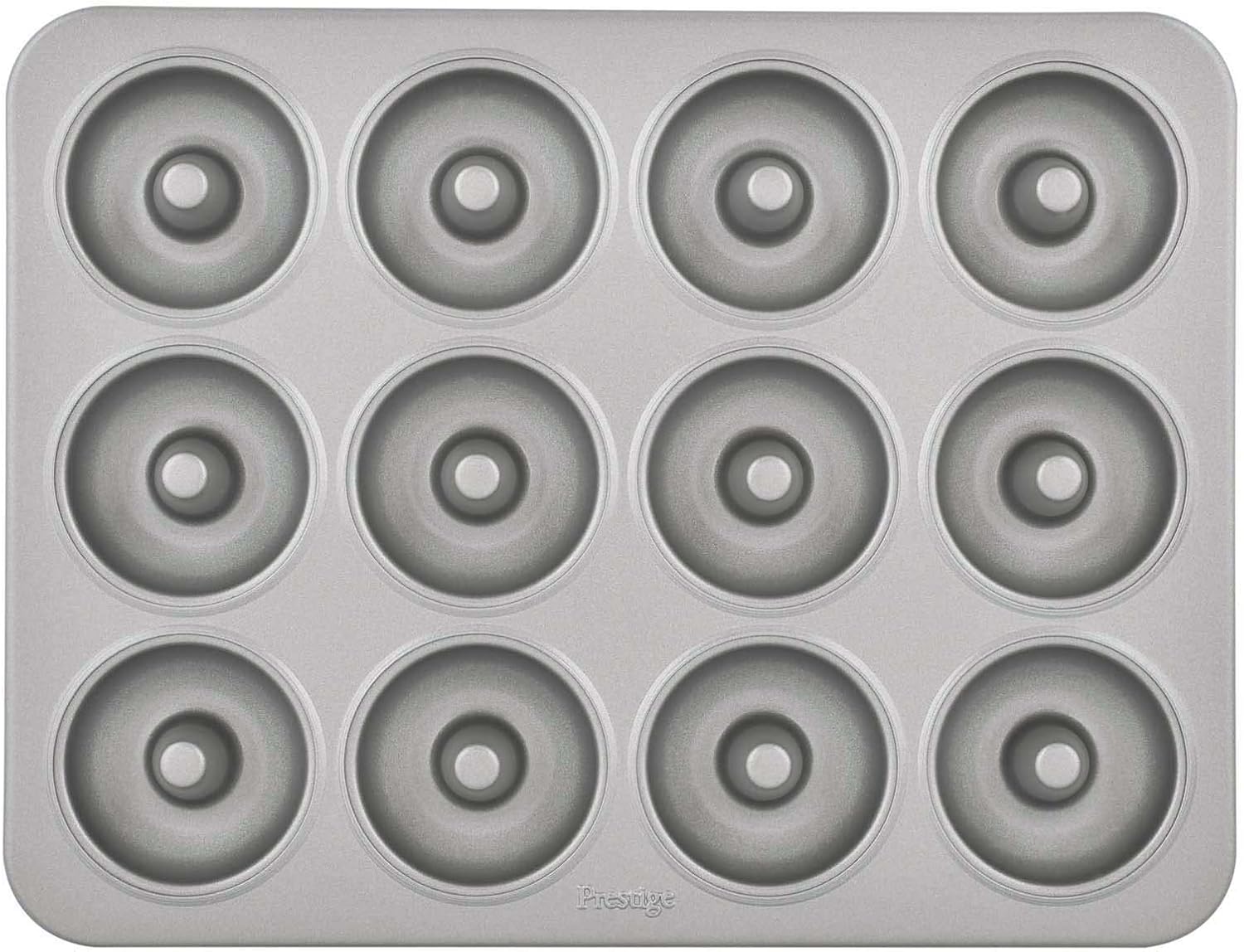 Prestige Mini Donut Pan | Non-Stick Baking Pan with 12 Cup | Donut Baking Tray | Grey - PR218616