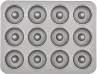 Prestige Mini Donut Pan | Non-Stick Baking Pan with 12 Cup | Donut Baking Tray | Grey - PR218616