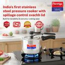 Prestige 3L Essential Svachh Pressure Cooker with Spillage Control Lid | Triply Induction Bottom | MPN20537
