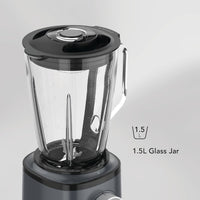 CARRERA Digital Blender № 654 – 1300W High-Speed Blender with 10 Variable Speeds, LED Display & 1.5L Glass Jar