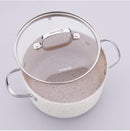 Korkmaz Granita 7 Pieces Non-Stick Cookware Set | Forged Aluminum Granite Coated Induction Base Cookware Pots and Pans Set | Beige - KA1272