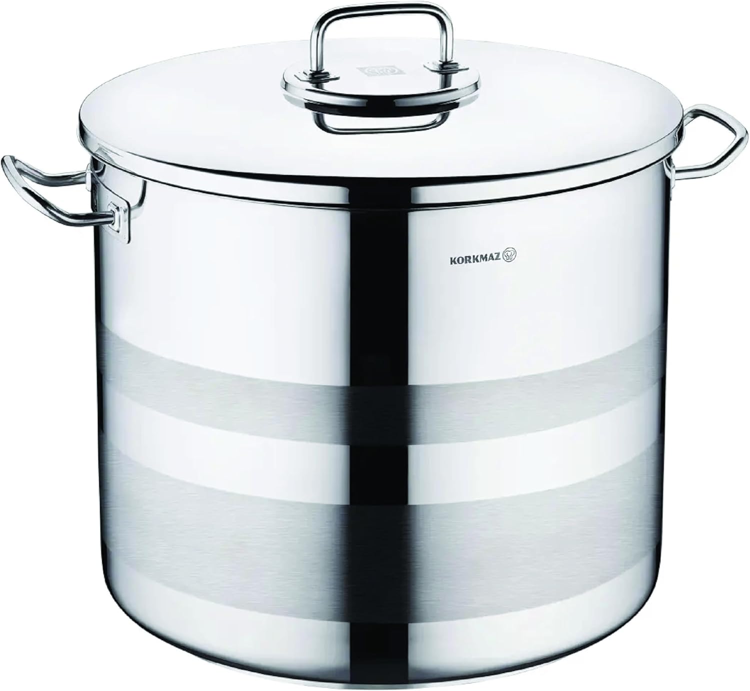 Korkmaz Astra2 Extra Deep Casserole 40x34 cm / 42.5 L | Induction Compatible Tri-Ply Bottom Pot for Cooking | Turkish Stainless Steel Cookware - KA2033
