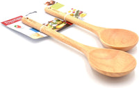 Prestige Solid Spoon Set  | Quality Kitchen Utensils for Cooking & Serving | 2-Piece Wooden Spoon Kit | PR48875