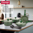 Prestige Essentials 9pcs Pots and Pans Set | Nonstick Cookware Sets | Granite Pots Set | Kitchen Induction Pots and Pans Cooking Sets | Pan Sets for Cooking | Green - PR80990