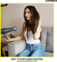 CARRERA AC Hair Dryer № 631, 2400 Watts Profesional, Ultra slim styling nozzle, Diffuser, Hot and Cold Air, 2 Speed 3 Temperature Settings with Cool Shot For both Men and Women