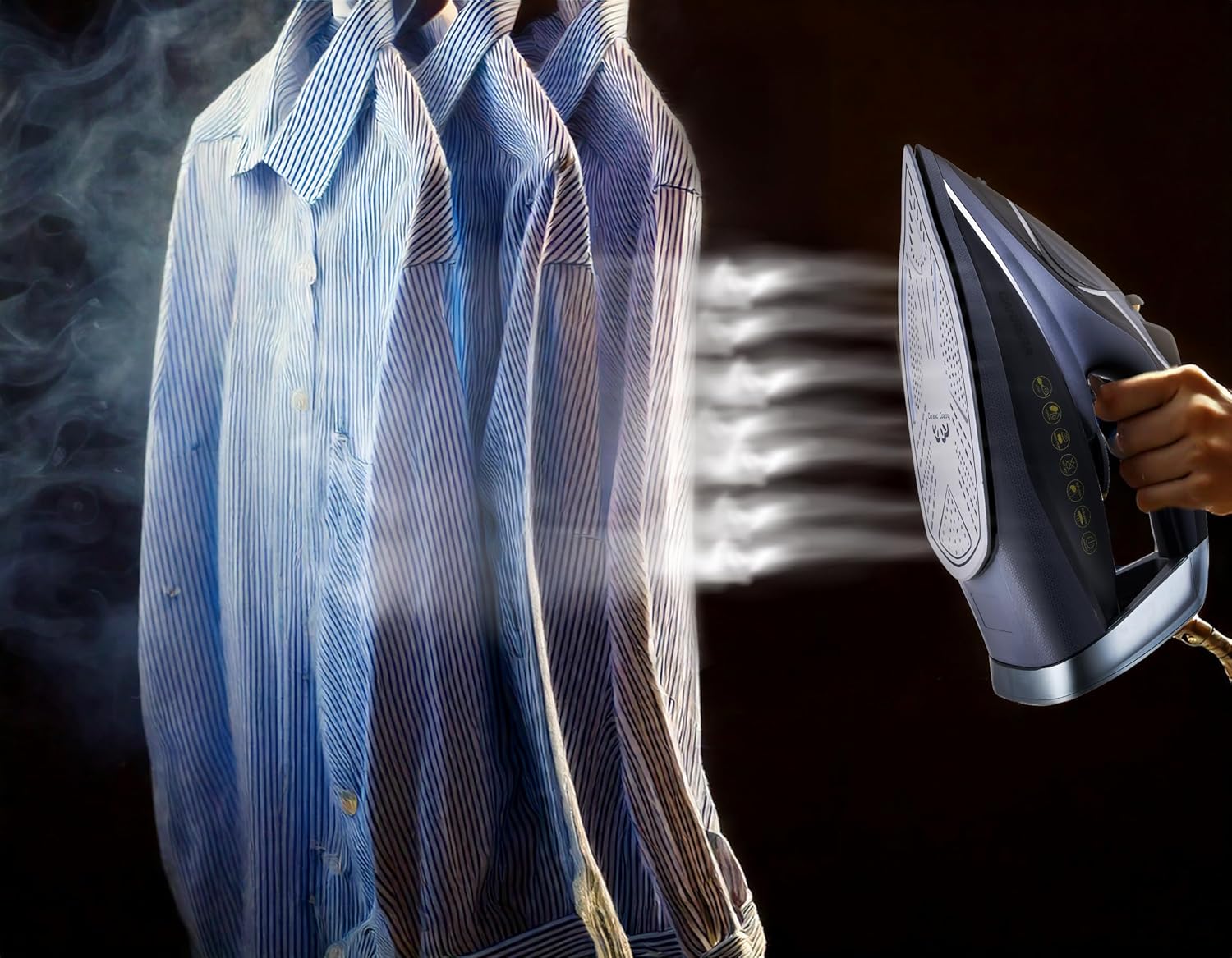 CARRERA CRR210 Steam Iron – 2800W Steam Iron with Ceramic-Coated Soleplate, Adjustable Temperature, Anti-Drip System, Auto Shut-Off, 320ml Tank, Centralized Burst & Super Steam Function