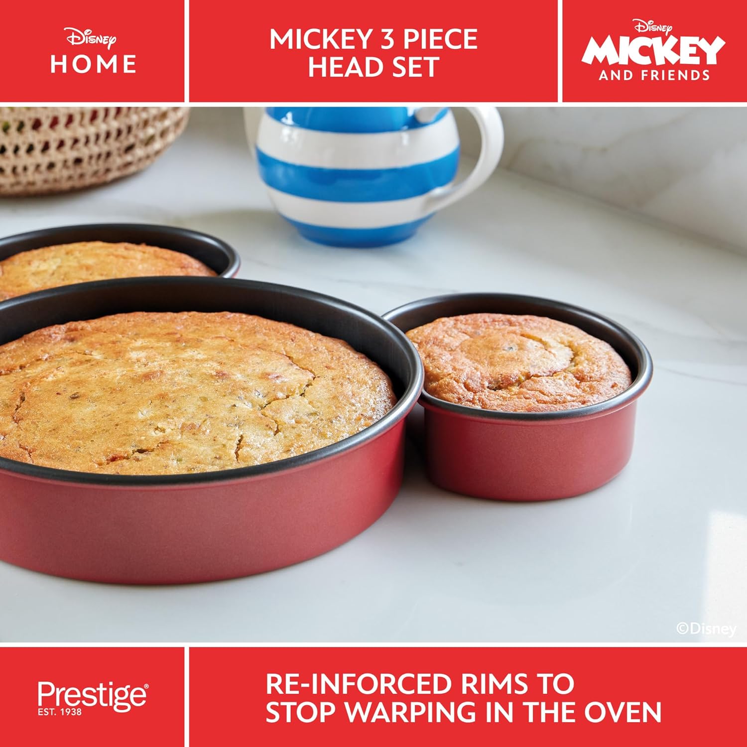 Prestige X Disney Bakeware Mickey 3 Piece Head Set | PR48803