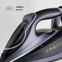 CARRERA CRR210 Steam Iron – 2800W Steam Iron with Ceramic-Coated Soleplate, Adjustable Temperature, Anti-Drip System, Auto Shut-Off, 320ml Tank, Centralized Burst & Super Steam Function