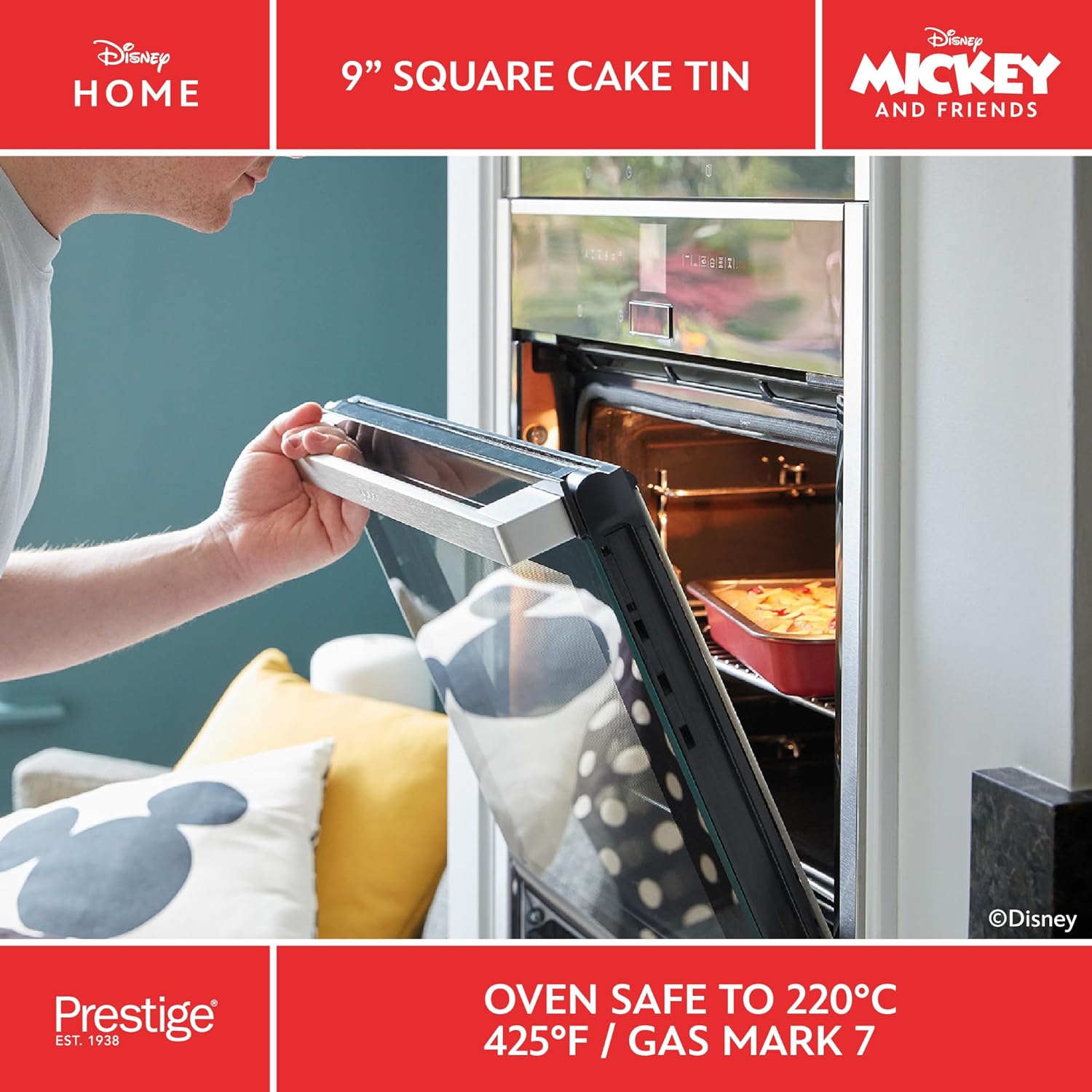 Prestige X Disney Bakeware Square Cake Tin 9" | PR48800