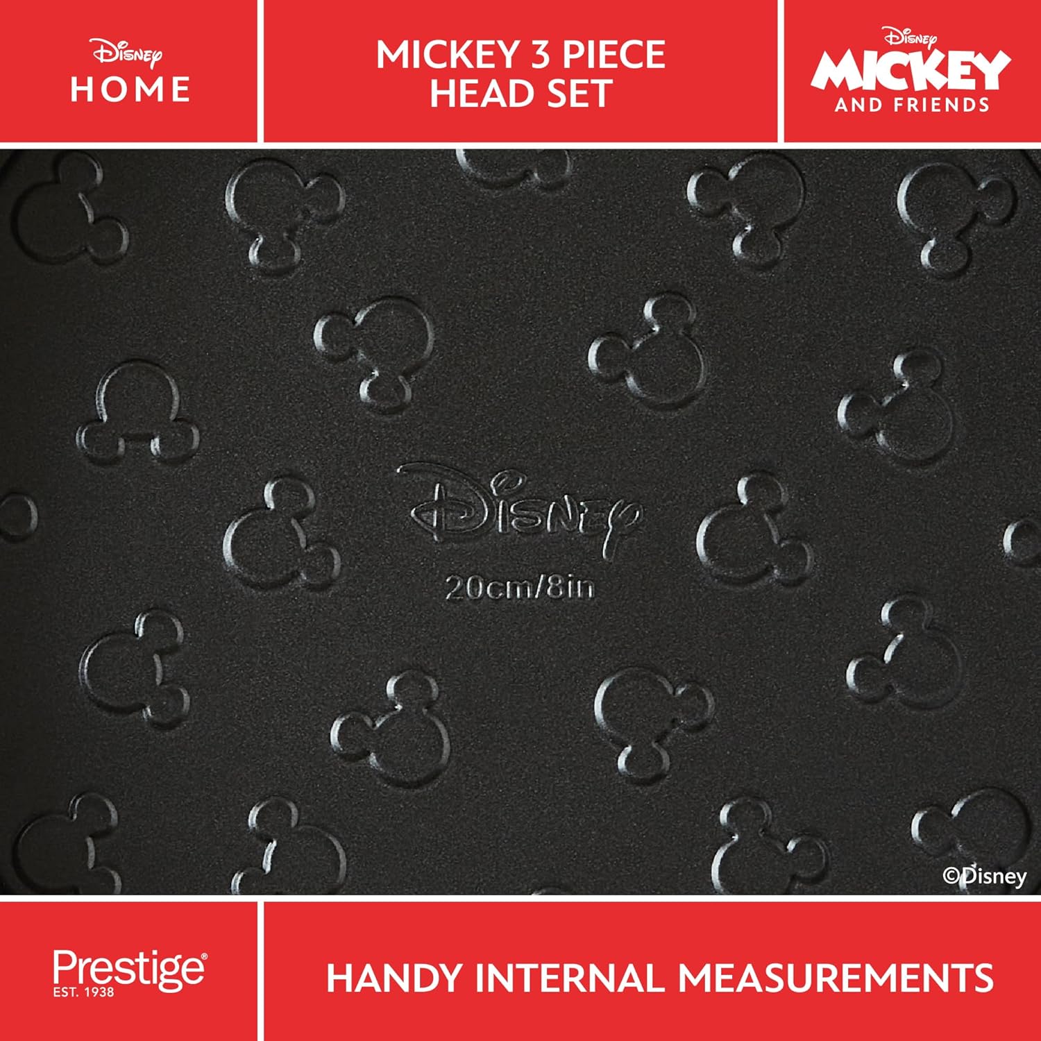 Prestige X Disney Bakeware Mickey 3 Piece Head Set | PR48803
