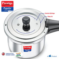 Prestige Popular Plus Svachh Aluminium Pressure Cooker 3L | MPP10171