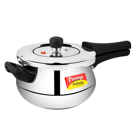 Prestige Stainless Steel Deluxe Alpha Svachh Mini Handi 3 Ltr Pressure Cooker | MPD20267