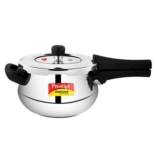 Prestige Stainless Steel Deluxe Alpha Svachh Junior Handi 4 Ltr Pressure Cooker | MPD20268