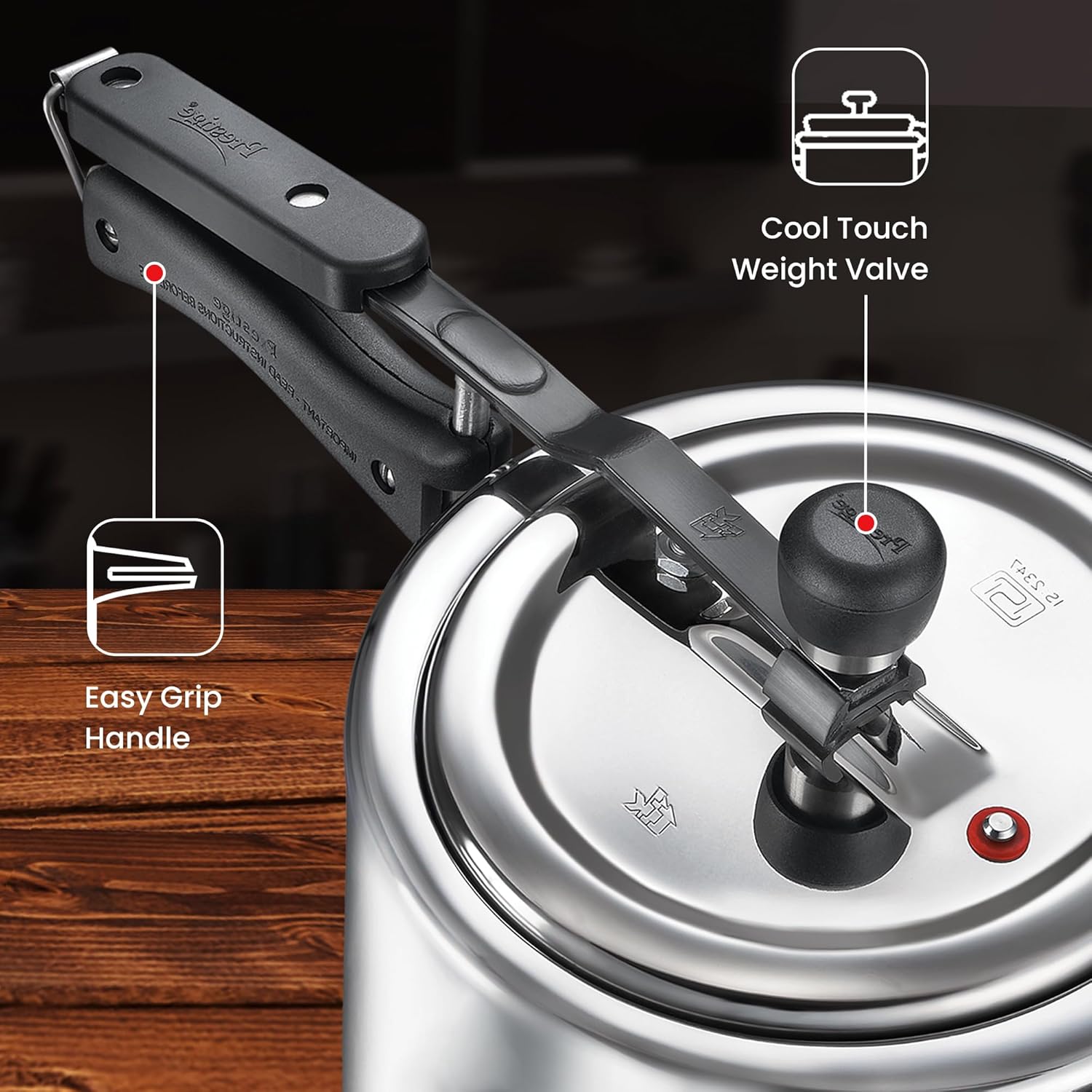 Prestige 5 L Tri-Ply Stainless Steel Svachh Inner Lid Pressure Cooker | MPT20715