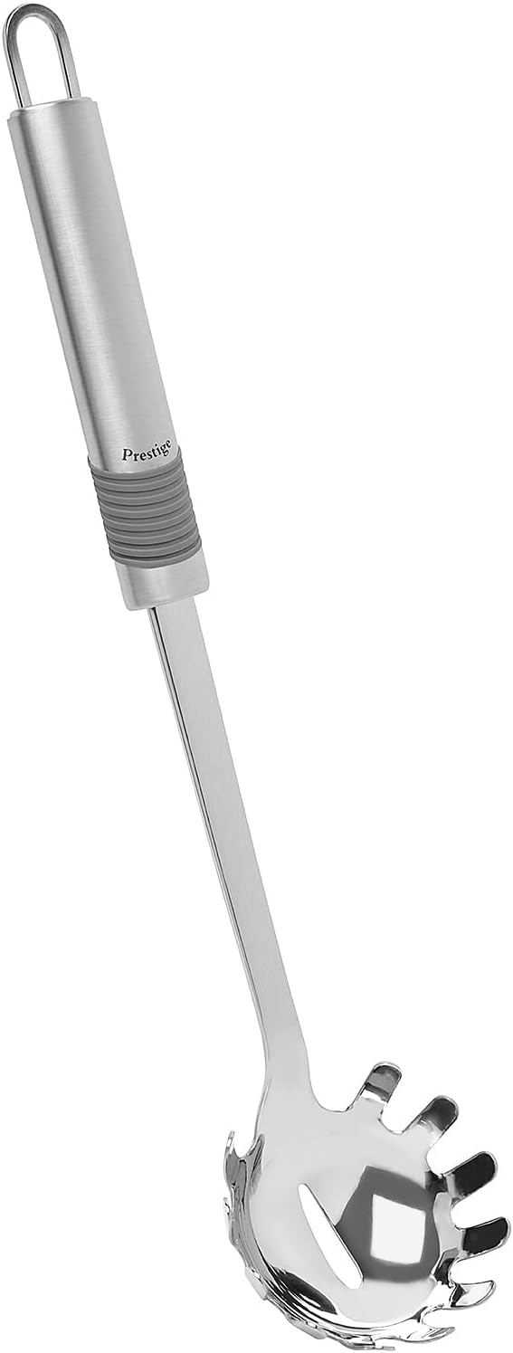 Prestige Progrip Steel Kitchen Utensils Set with Stand | Nonstick Stainless Steel Cooking Utensils Set | Kitchen Accessories | PR55185