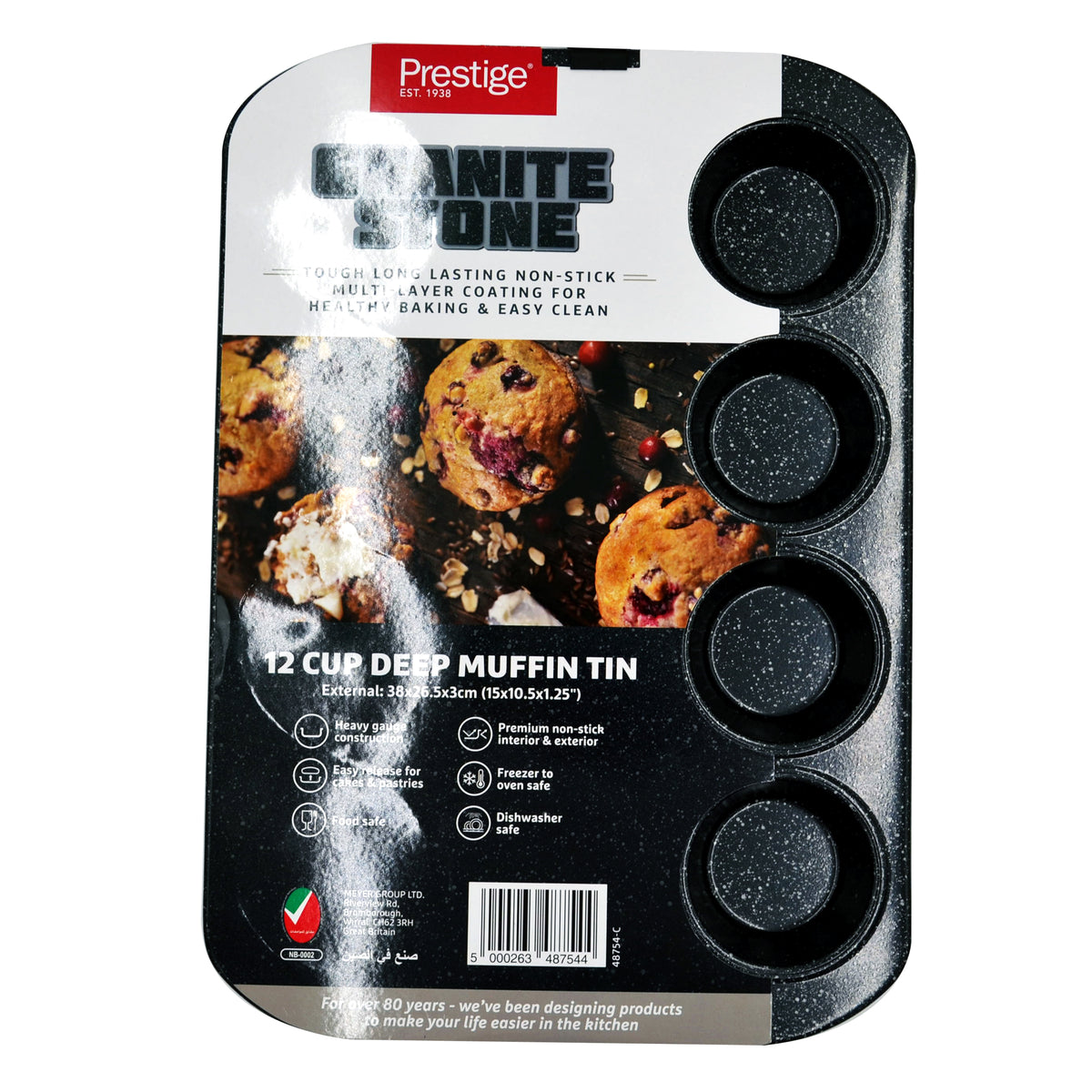 Prestige Granite 12 Cup Deep Muffin Tin | PR48754