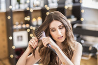 Remington Keratin Radiance Sleek & Smooth Heated Brush | Anti-Frizz Styling Tool with Advanced Ceramic & Keratin Coating | Quick Heat-Up & Shine Boost Technology – RECB7401