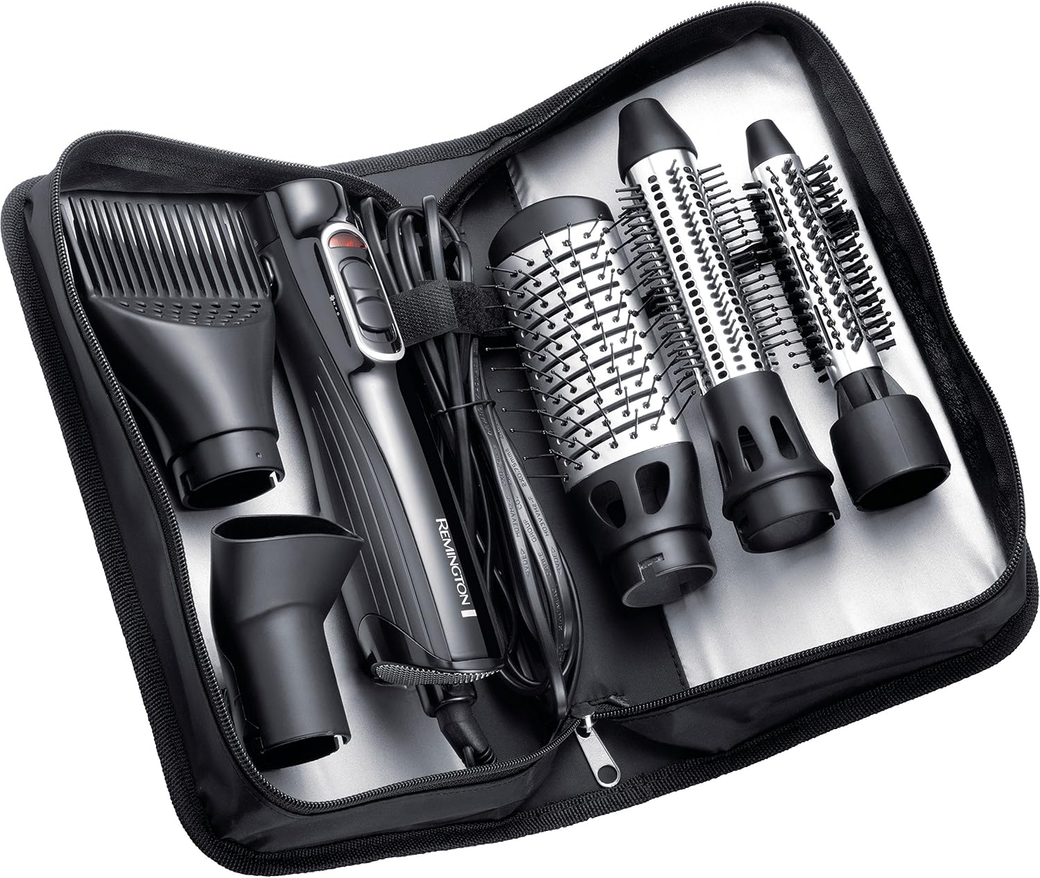 Remington 5-in-1 Hair Styler | 1200W Fast Dry Concentrator & Paddle Brush | 3 Speed Settings with Cool Air & Ionic Conditioning for Smooth Shine – AS1220